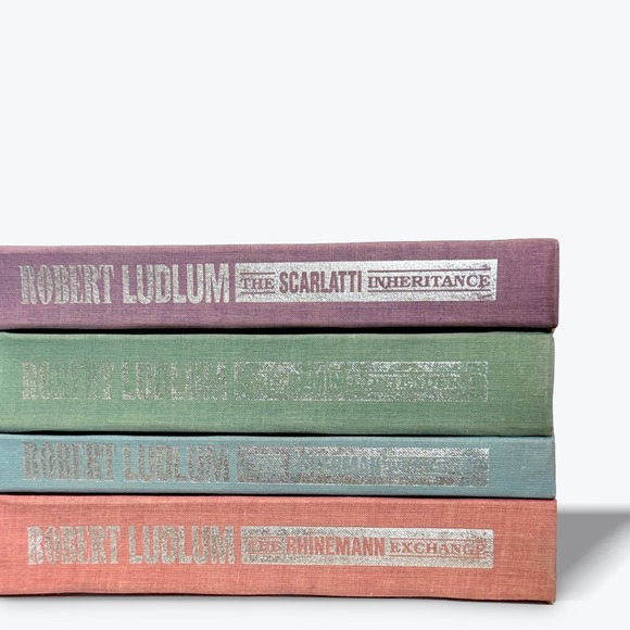 Robert Ludlum GuildAmerica 4 Book Club Set Scarlatti Osterman Rhinemann Gemini - Picture 1 of 16